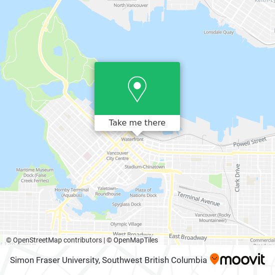 Simon Fraser University map