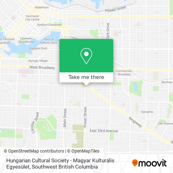 Hungarian Cultural Society - Magyar Kulturális Egyesület map