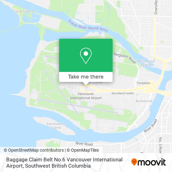 Baggage Claim Belt No.6 Vancouver International Airport plan
