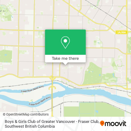 Boys & Girls Club of Greater Vancouver - Fraser Club map