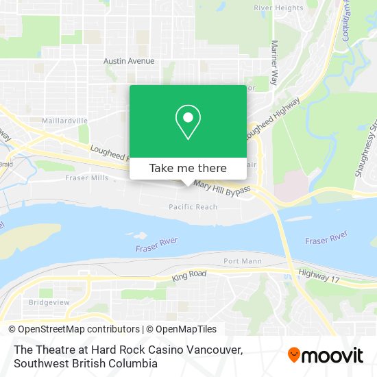 The Theatre at Hard Rock Casino Vancouver map