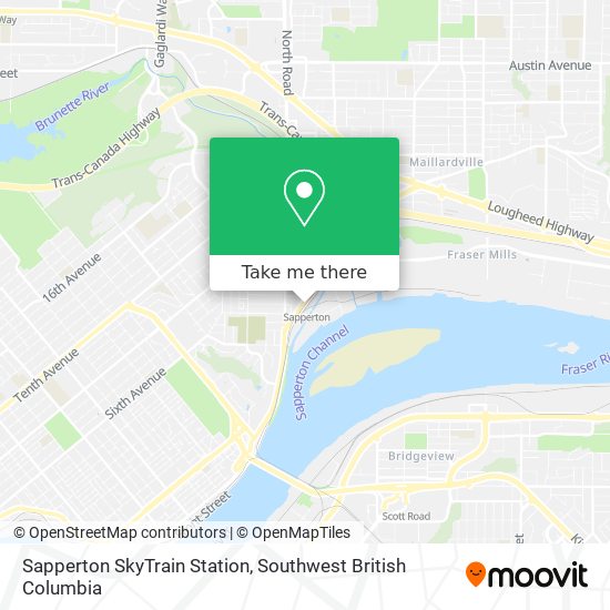 Sapperton SkyTrain Station plan