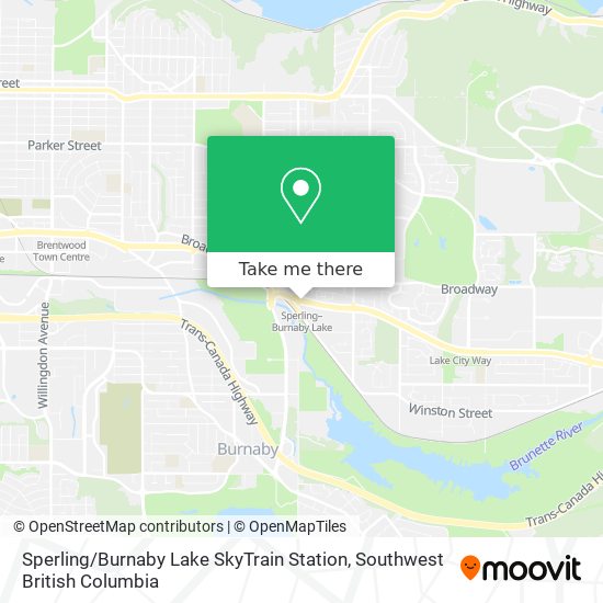 Sperling / Burnaby Lake SkyTrain Station map