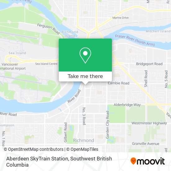 Aberdeen SkyTrain Station map