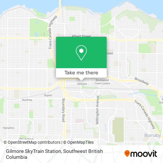 Gilmore SkyTrain Station plan