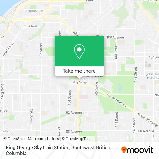 King George SkyTrain Station map