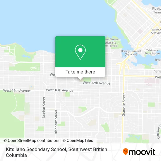 Kitsilano Secondary School map