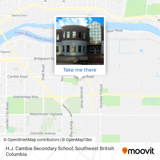 H.J. Cambie Secondary School map