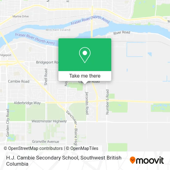 H.J. Cambie Secondary School map