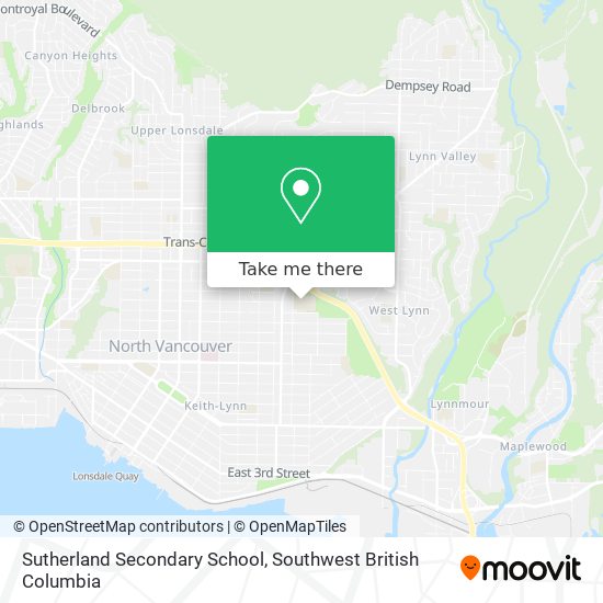 Sutherland Secondary School map