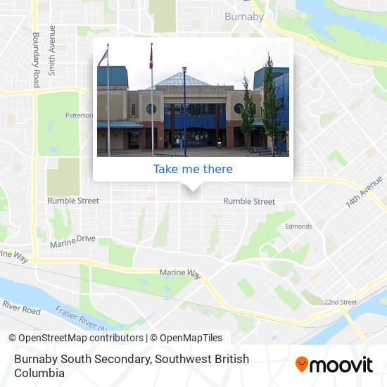 Burnaby South Secondary map