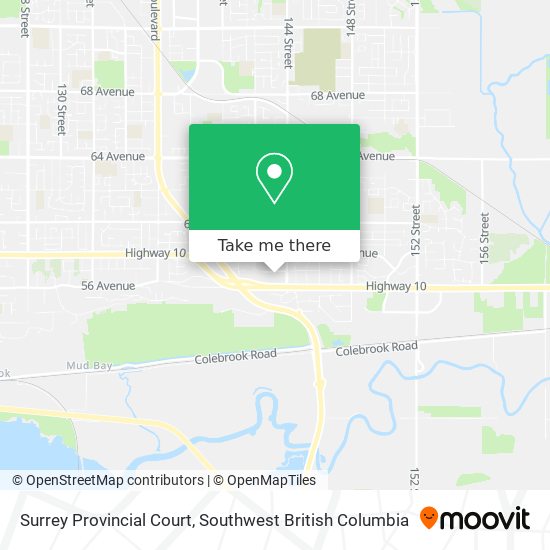 Surrey Provincial Court map