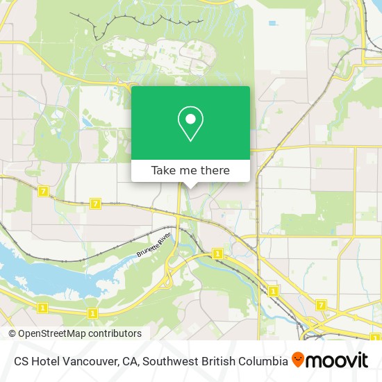 CS Hotel Vancouver, CA map