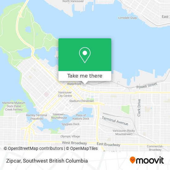 Zipcar map