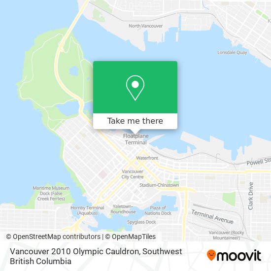 Vancouver 2010 Olympic Cauldron map
