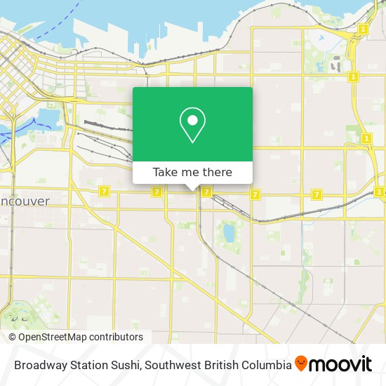 Broadway Station Sushi map
