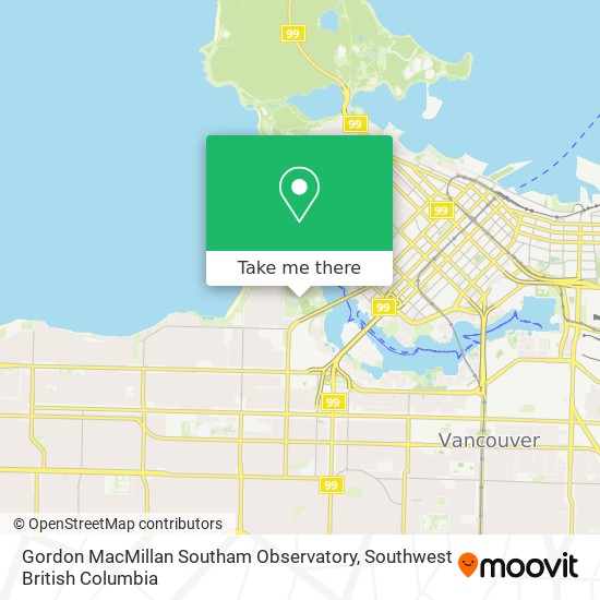 Gordon MacMillan Southam Observatory map