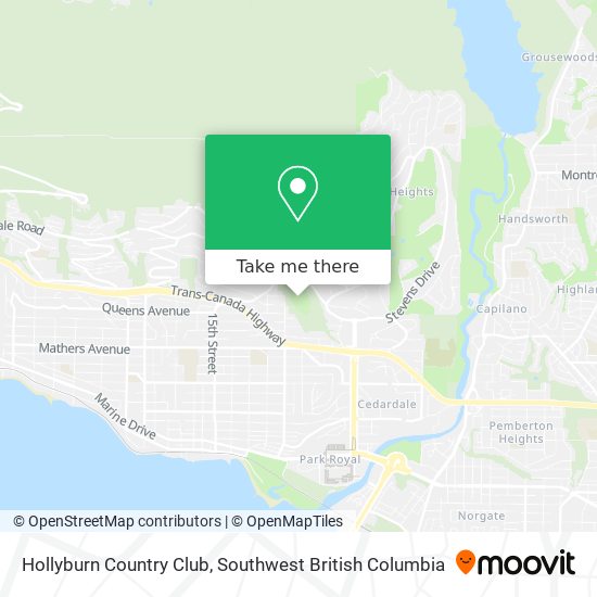 Hollyburn Country Club map