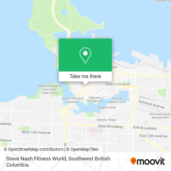 Steve Nash Fitness World map