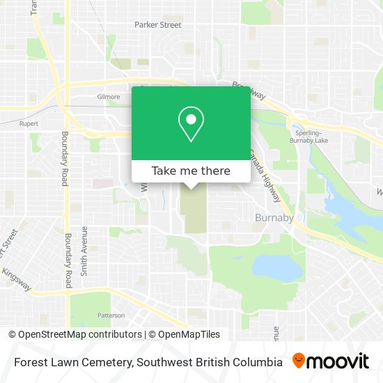 Forest Lawn Cemetery map