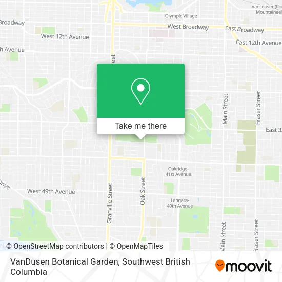 VanDusen Botanical Garden map