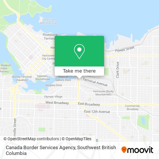 Canada Border Services Agency map