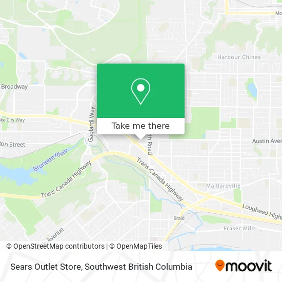 Sears Outlet Store map