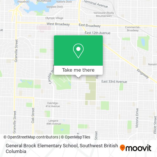 General Brock Elementary School map