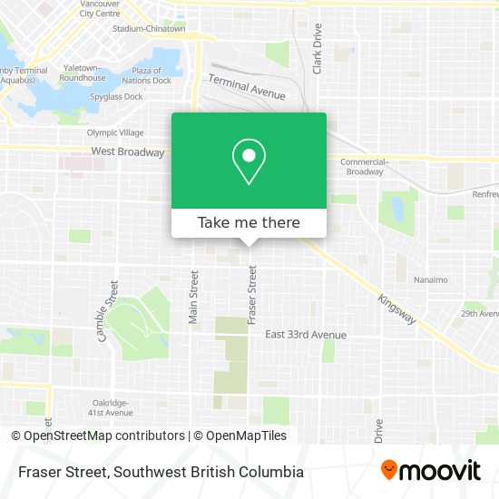 Fraser Street map