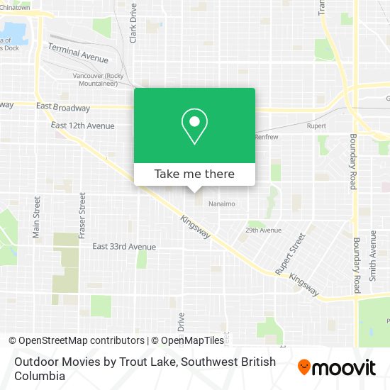 Outdoor Movies by Trout Lake map