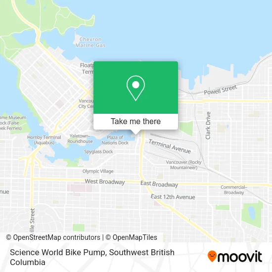 Science World Bike Pump map