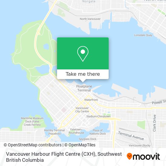 Vancouver Harbour Flight Centre (CXH) map
