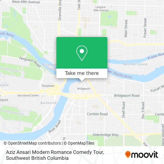 Aziz Ansari Modern Romance Comedy Tour map