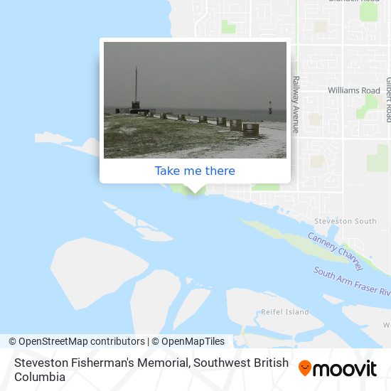 Steveston Fisherman's Memorial map