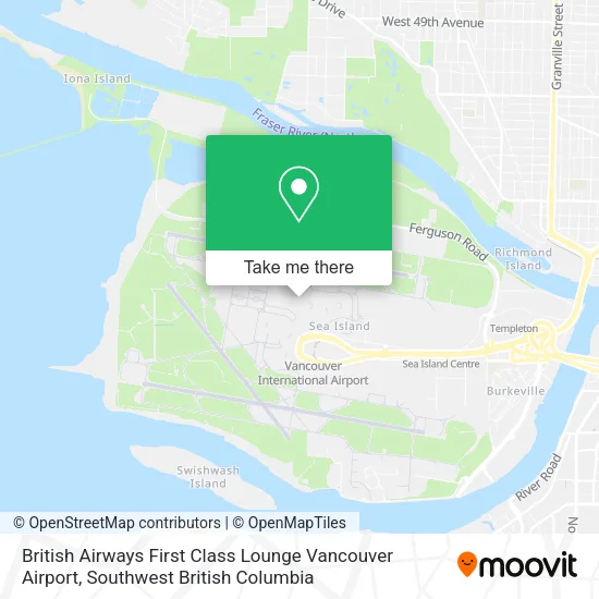 British Airways First Class Lounge Vancouver Airport map