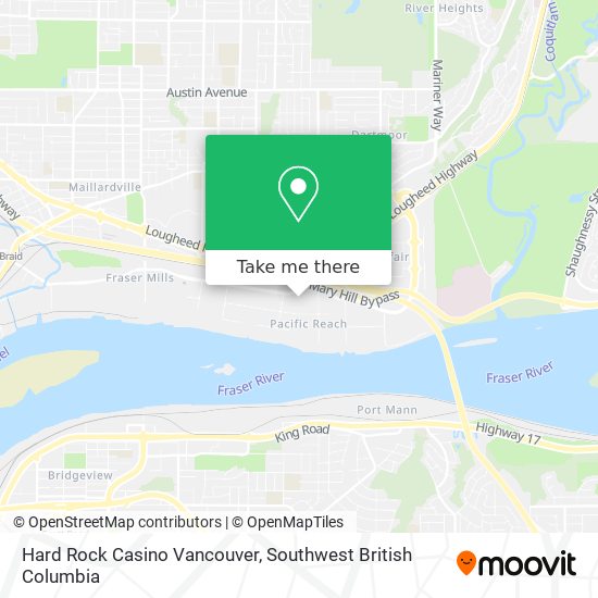 Hard Rock Casino Vancouver map