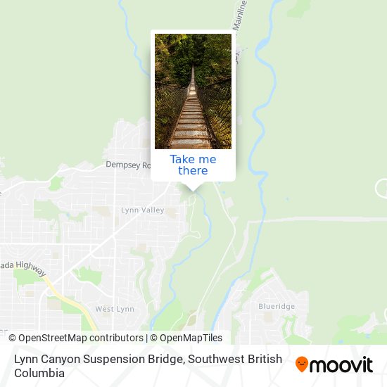 Lynn Canyon Suspension Bridge map