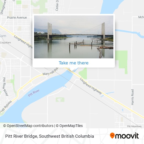 Pitt River Bridge map
