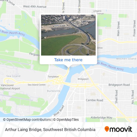 Arthur Laing Bridge map