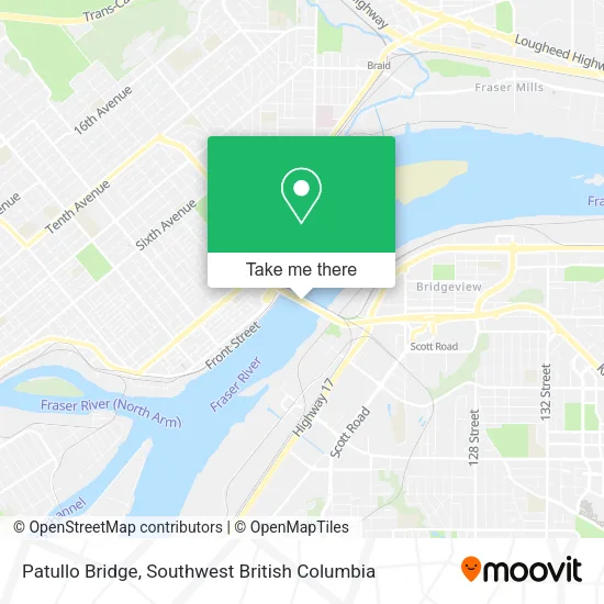 Patullo Bridge map