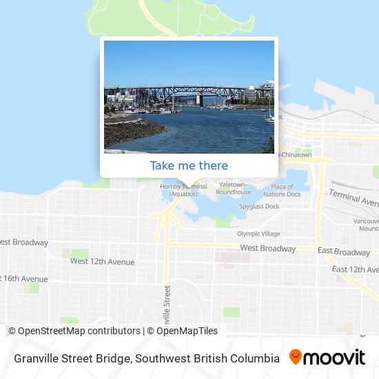 Granville Street Bridge map