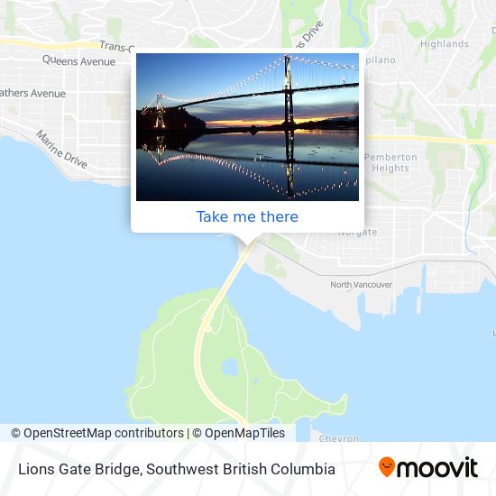 Lions Gate Bridge map