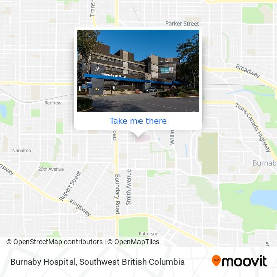 Burnaby Hospital map