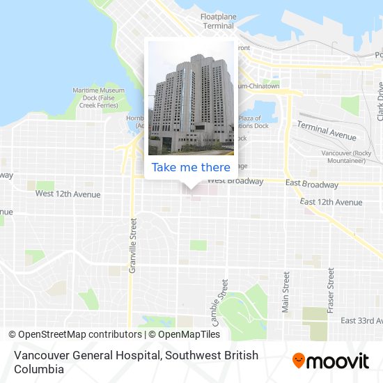 Vancouver General Hospital map