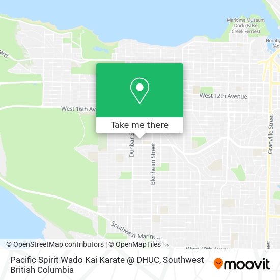 Pacific Spirit Wado Kai Karate @ DHUC map
