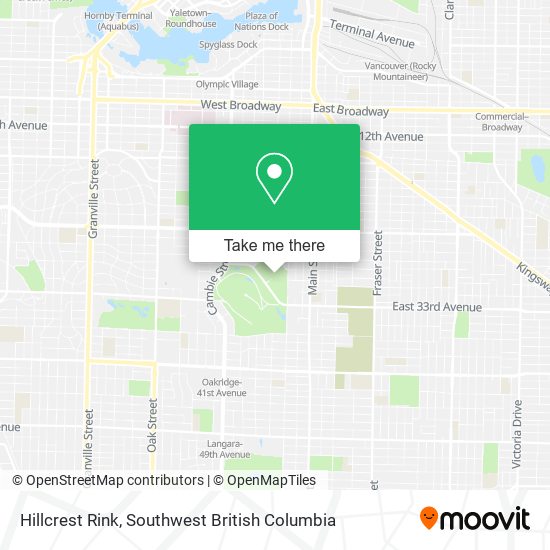 Hillcrest Rink map