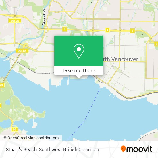 Stuart's Beach map