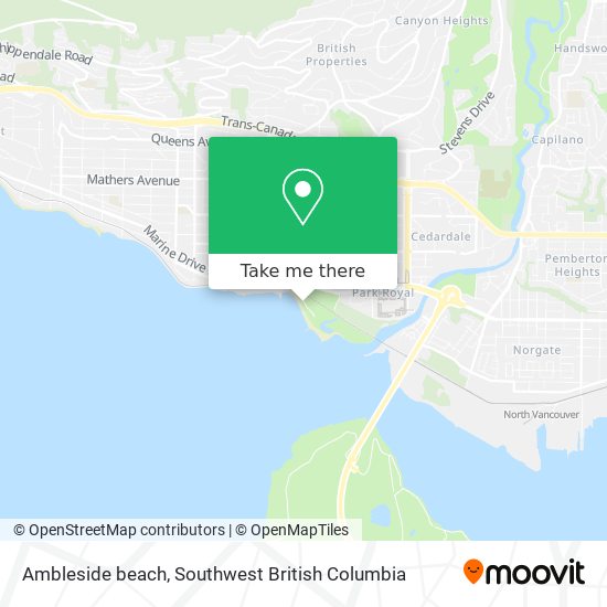 Ambleside beach map
