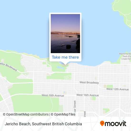 Jericho Beach map