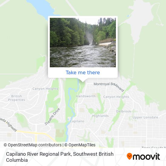 Capilano River Regional Park map